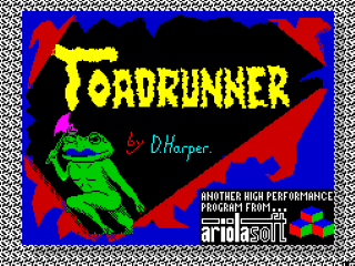 Toad Runner title screen for ZX Spectrum